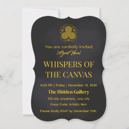 Convites Whispers of the Canvas | Elegant Art Exhibition