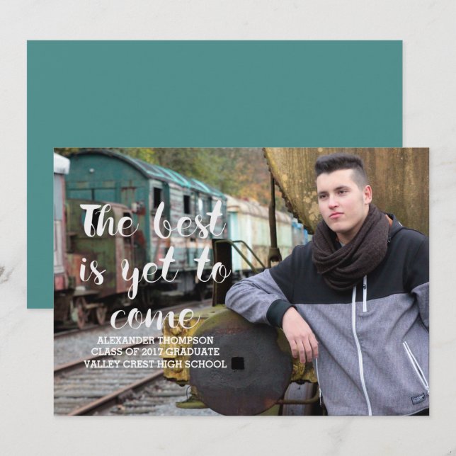 Convites White Best is Ainda está para a graduação de fotos (Frente/Verso)