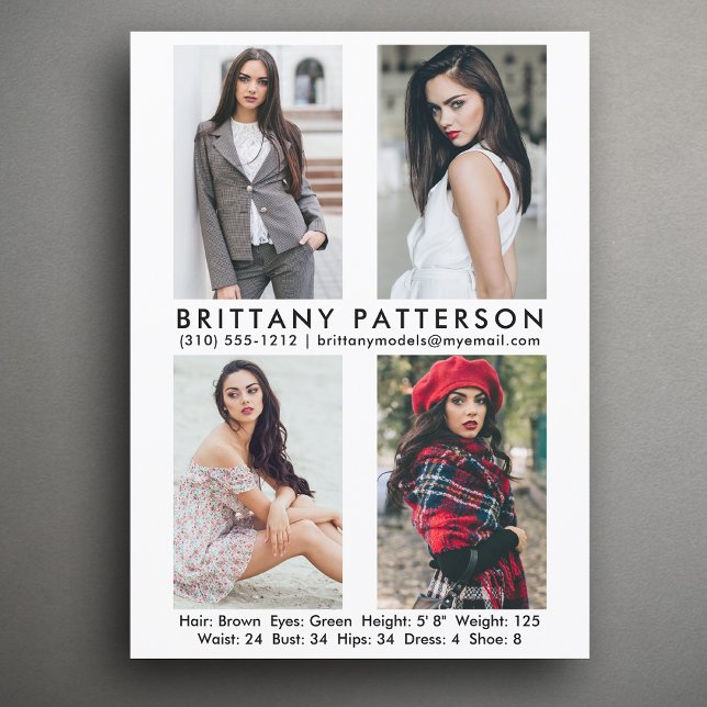 Convites White da placa Comp Pro Photo Ator 4 (Available in high quality print or digital download for quick messaging, email or self printing.)