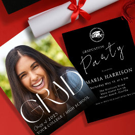 Convites White de Graduação de Fotos Personalizada no Convi