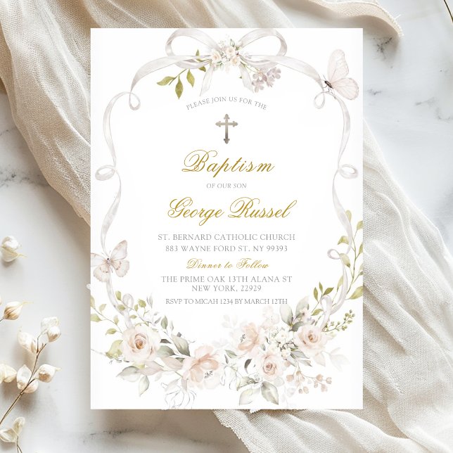 Convites White Dove Baptism Invitation (Criador carregado)