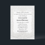 Convites White Elegant Lace Wedding Invitation<br><div class="desc">Create a timeless first impression with this beautifully designed white wedding invitation,  featuring an intricate lace border that exudes elegance and romance. The delicate detailing frames your special announcement with a soft,  classic charm,  perfect for traditional,  vintage,  or romantic weddings. Fully customizable text and wording.</div>