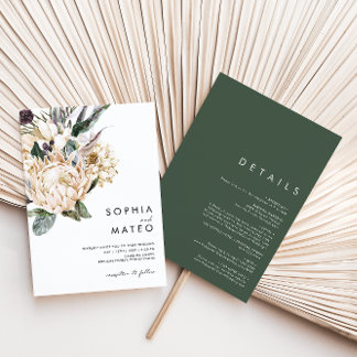 Convites White Floral Tudo Em Um Casamento