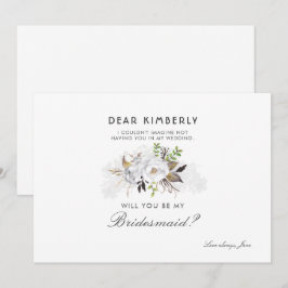 Convites White Floral, Você Será Minha Porta-Voz