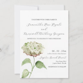 Convites White Hydrangea Wedding Invitation Invitations