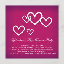 White Love Hearts on Dark Pink Dias de os namorado