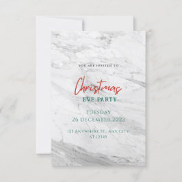 Convites White Marble Christmas