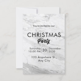 Convites White Marble Christmas