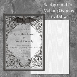 Convites White Moire Taffeta Satin Fundo