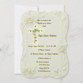 Convites White Orchid & Vine Baptism