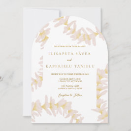 Convites White Plumeria Invitation