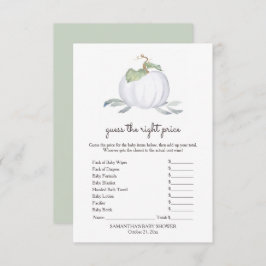 Convites White Pumpkin adivinha o jogo do preço certo