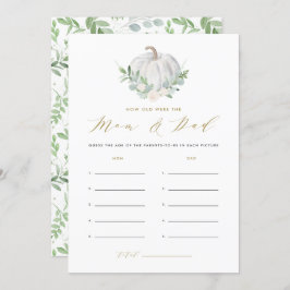 Convites White Pumpkin Quantos Anos Tinham a Mãe e o Jogo d