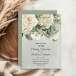 Convites White Sage Green Floral Dourado aniversário de 40<br><div class="desc">Celebre 40 anos fabulosos com este sofisticado convite floral. Os tons verdes suaves e as flores de marfim criam um design elegante e calmo ideal para um janto de aniversário ou reunião da tarde refinado. Uma maneira adorável de marcar um belo marco da vida.</div>