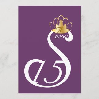 Convites White Swan Sweet Quinze Coronation_ Customize