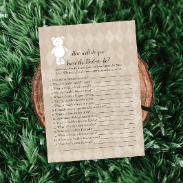 Convites White Teddy Bear que conhece o melhor jogo de Chá 