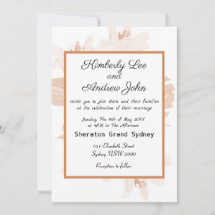 Convites White Tiger Lily Orange Blush Invitation