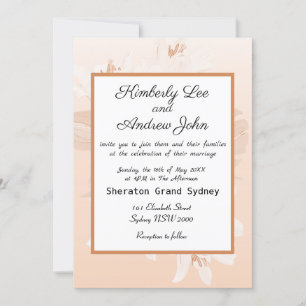 Convites White Tiger Lily Orange Blush Invitation
