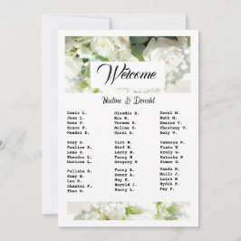Convites White Wedding Greenery Downloadable Seating Chart