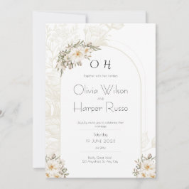 Convites White wedding Invitation