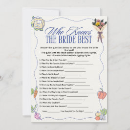 Convites  who Knows the Bride Best Bridal Shower Games Fun