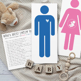 Convites Who's Most Likely To Baby Shower Game Daddy Card