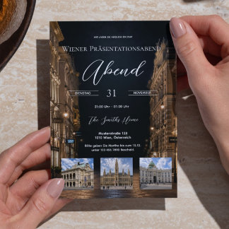 Convites Wiener Gala & Präsentationsabend Einladung