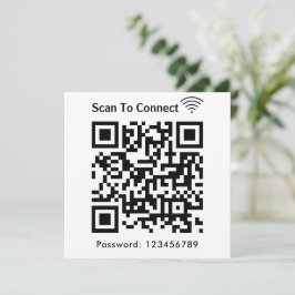Convites Wifi Scan To Connect Password Qr Code White