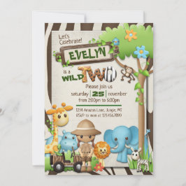 Convites Wild 1st, 2nd and 3rd Birthday Girl