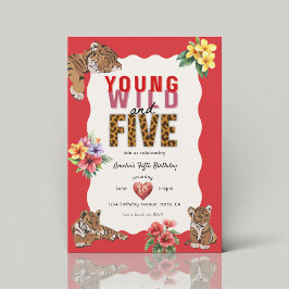 Convites Wild and Five Tiger Cub Jungle Party