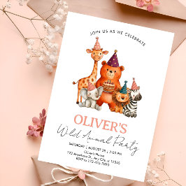 Convites Wild Animal Safari Birthday Party