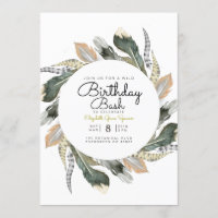 Wild Birthday Bash | Círculo de Aquarela De Pena