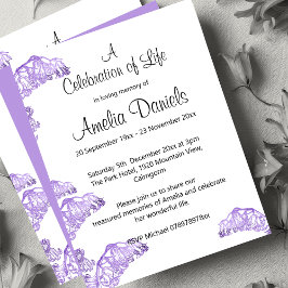 Convites Wild Bluebell Celebration of Life Card