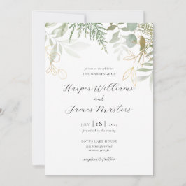 Convites Wild Fern Greenery Wedding