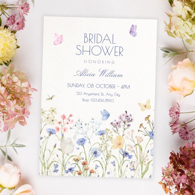 Convites Wild flowers bridal shower (Criador carregado)