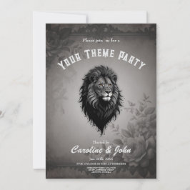 Convites Wild Grace: retrato impressionante de um leão