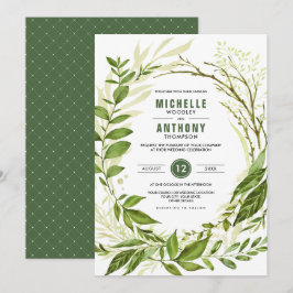 Convites Wild Meadow | Casamento Botânico Verde