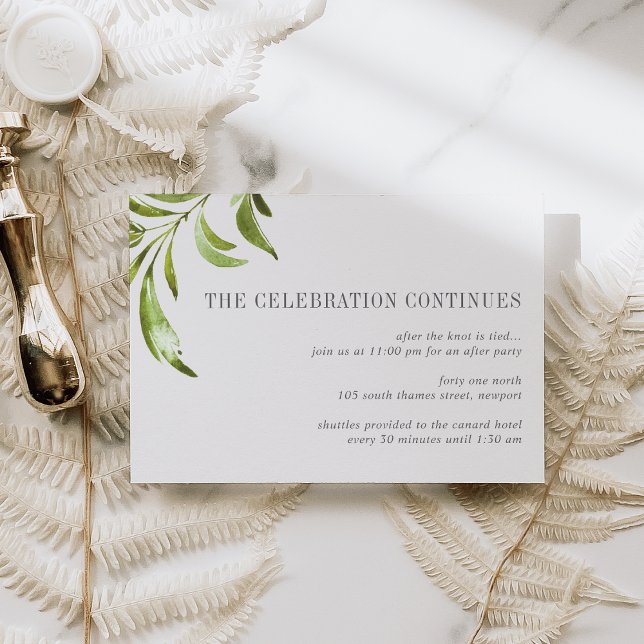 Convites Wild Meadow Wedding After Party Enclosure Card (Criador carregado)