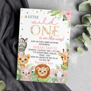 Convites Wild One Baby Shower Invitation