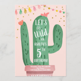 Convites Wild One Birthday Cactus Fiesta Vamos fica selvage