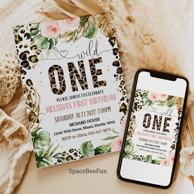 Convites Wild One Birthday Leopard Imprime Wild Jungle Part (safari leopard welcome sign, leopard print foam board, jungle theme welcome sign, safari party sign,)