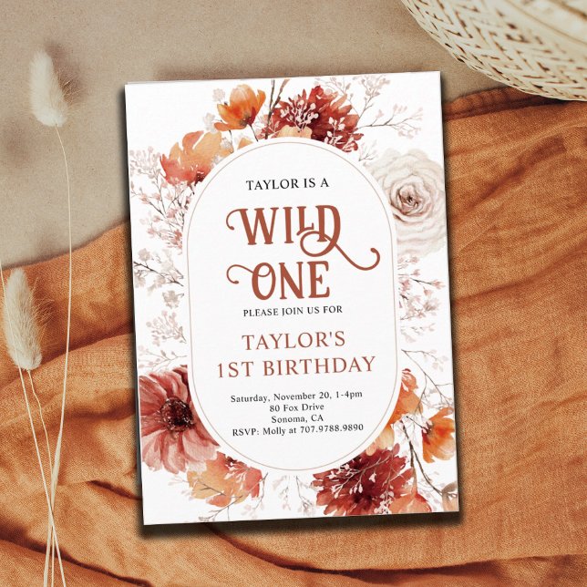 Convites Wild One Birthday | PRIMEIRO ANIVERSARIO (Criador carregado)