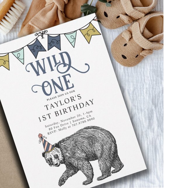 Convites Wild One Birthday | PRIMEIRO ANIVERSARIO (Criador carregado)
