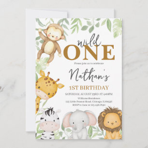 Convites Wild One Boy Birthday