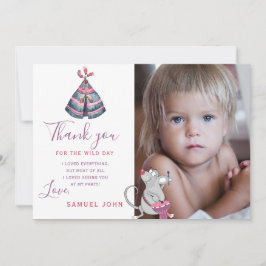 Convites Wild One boy primeiro aniversário obrigado engraça