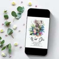 Wild One Cute Koala primeiro aniversario Animal