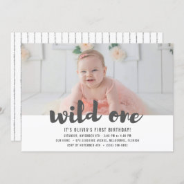 Convites Wild One First Birthday Photo Party