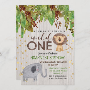 Convites Wild ONE First primeiro aniversario Invitation Boy