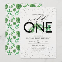 Wild One Modern Tropical Greenery primeiro anivers