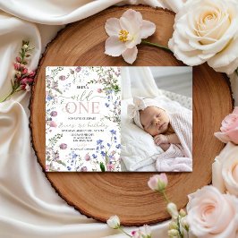 Convites Wild One Photo 1st Birthday Invitation